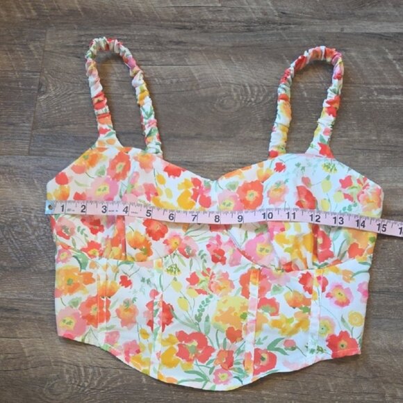 SHEIN Pink and Orange Sleeveless Crop Tank Top - Picture 8 of 11